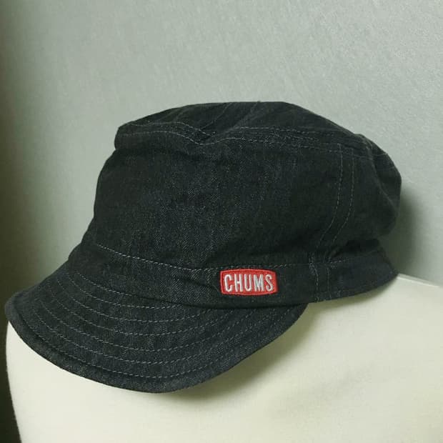 Chums 흑청 데님 빈티지 모자