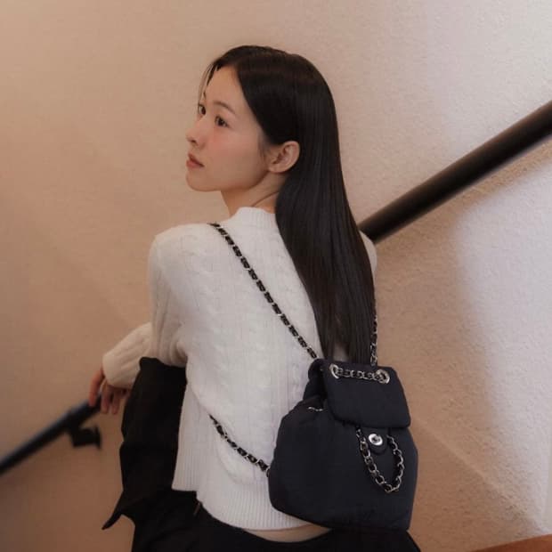 아노에틱 나일론 패딩 백팩 숄더백