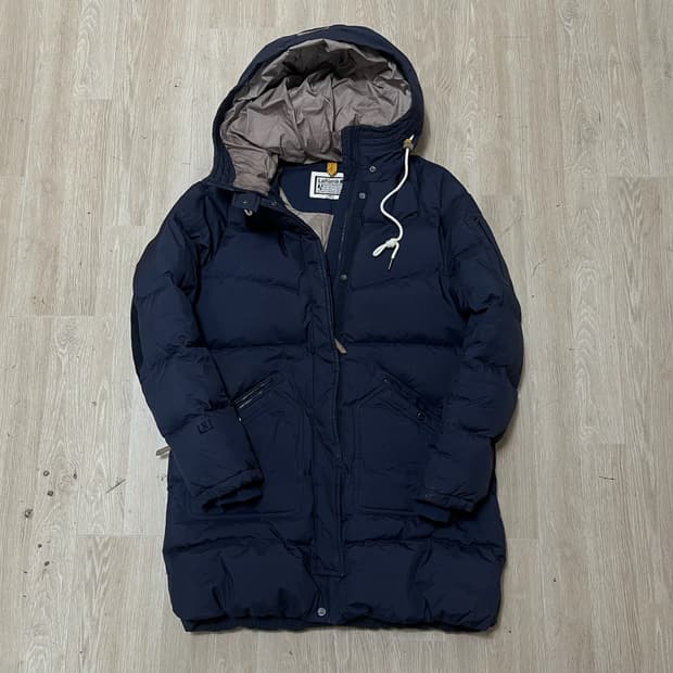 라푸마 구스다운 후드 롱패딩 점퍼 [네이비] L/100