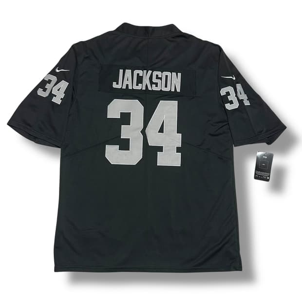 Nike NFL 레이더스 보 잭슨 블랙 져지