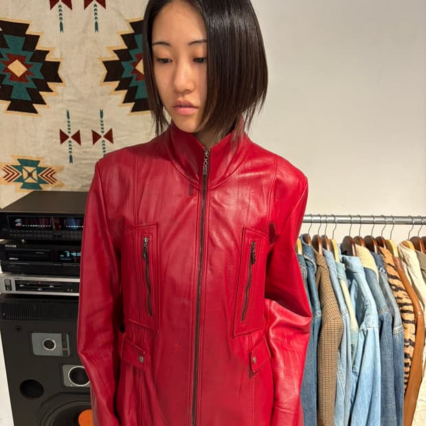 MxM 레드 레더 자켓