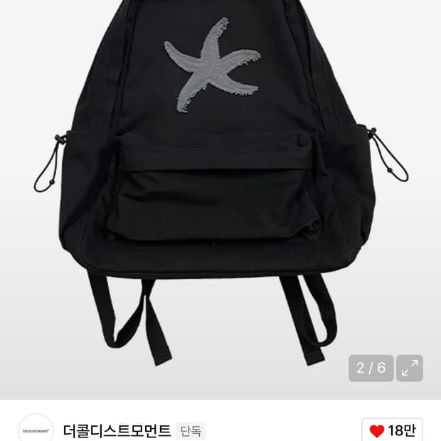 더콜디스트모먼트 스타피쉬 백팩