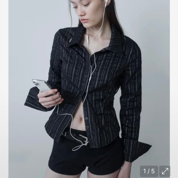 세릭 스트라이프 셔츠 CRUNCH STRIPE SHIRT S