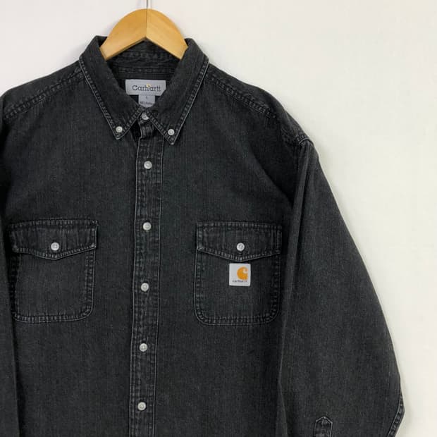 XL 칼하트 블랙 데님 셔츠