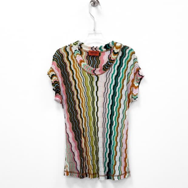 미쏘니 멀티컬러 니트 탑