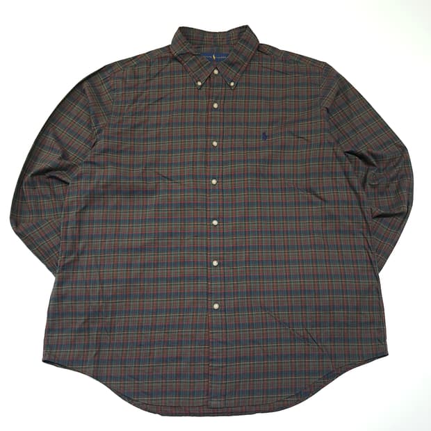 CK139 2XL 폴로 00s 블랙워치 스몰타탄체크 버튼다운 셔츠 남방