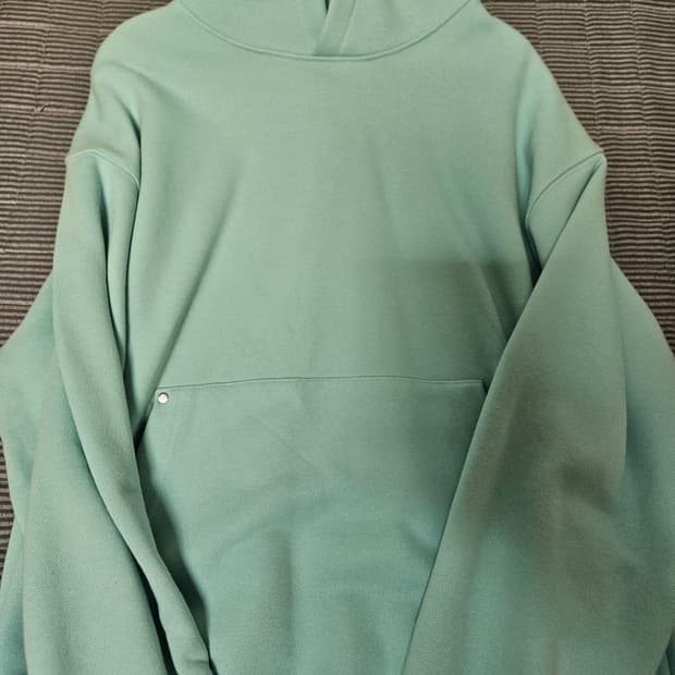 인템포무드 헤비 코튼 썸홀 후드 아쿠아