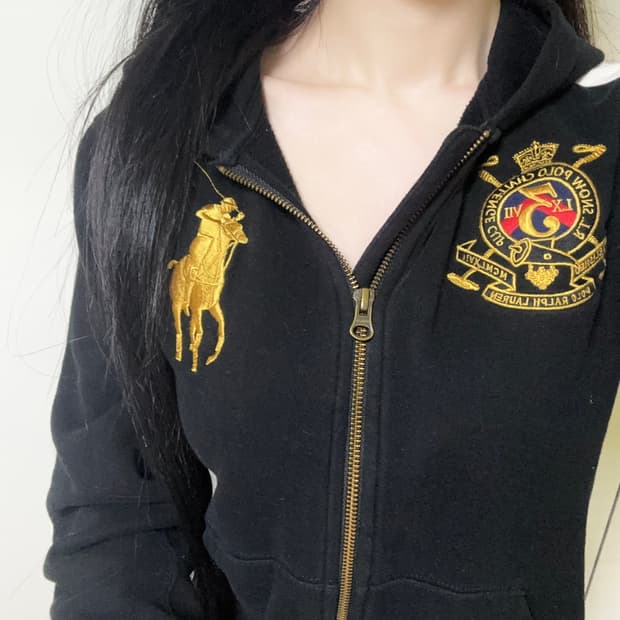 희귀매물 폴로 랄프로렌 치프키프 빅포니 골드 후드집업