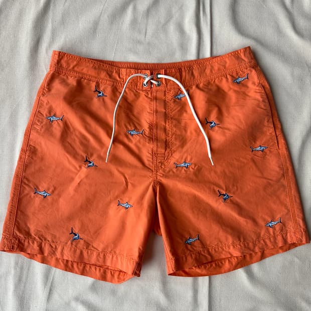 폴로 랄프로렌 상어자수 스윔쇼츠 L