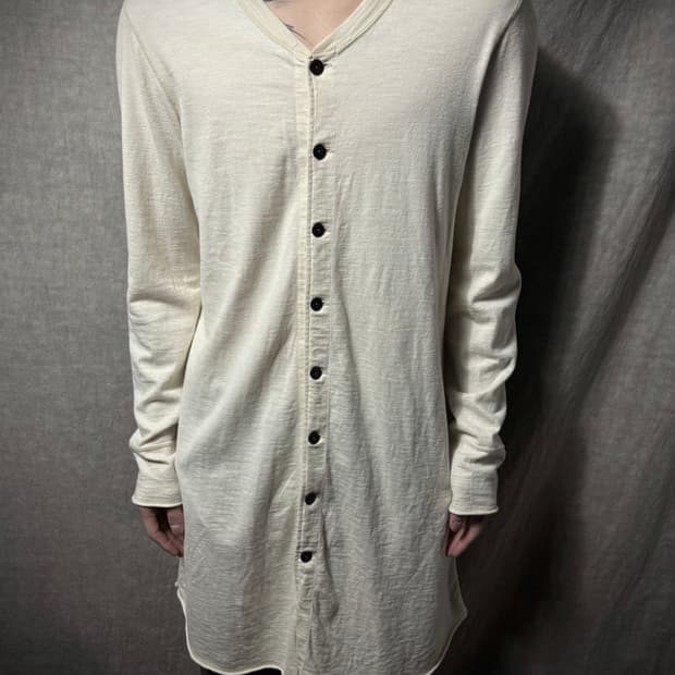 KLASICA Long Tunic Henley Neck Sleeve 