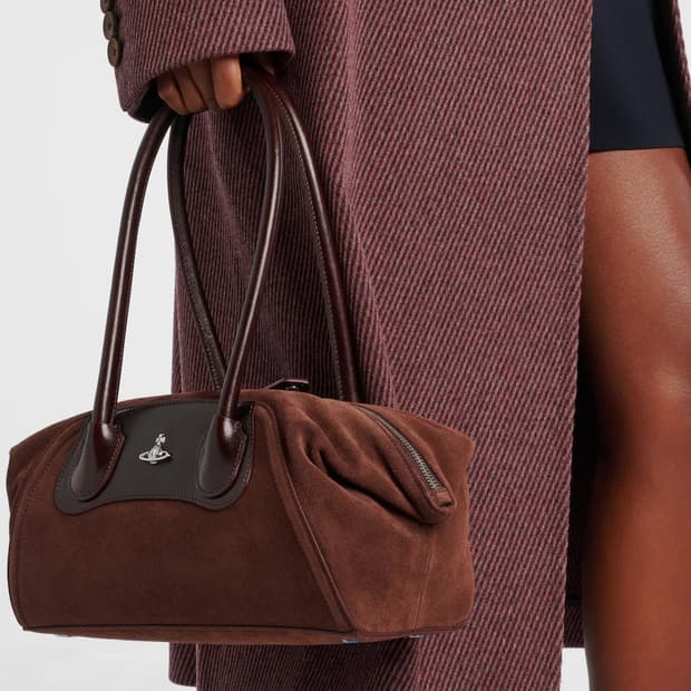 비비안웨스트우드 25fw Shirley 스몰 스웨이드 토트백