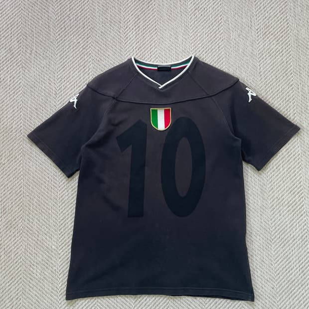 카파 이탈리아 트리컬러 실드 넘버링 풋볼 저지