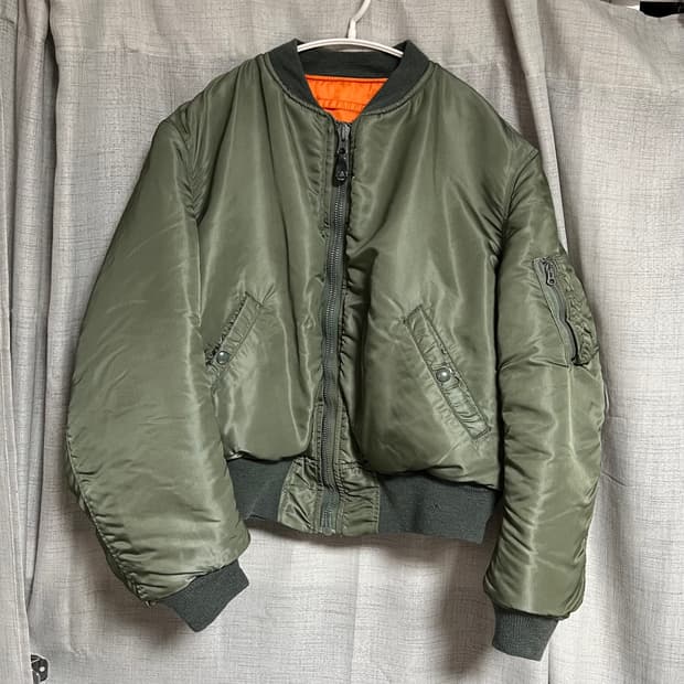 60s 오리지널 MA-1 CC 크라운 D타입 L사이즈 알파인더스트리