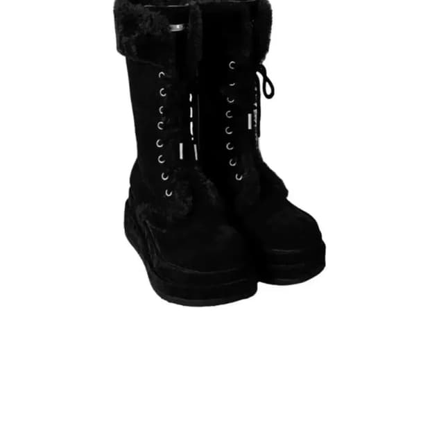 루루서울 윈터 엔젤 퍼 부츠 미디 235