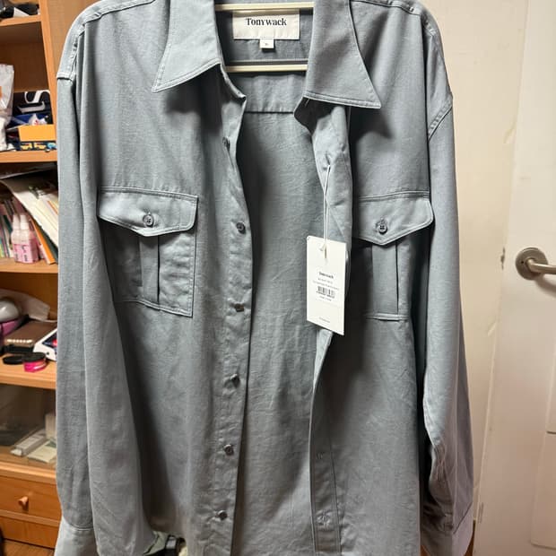 새상품 토니웩 오피서 워시드 셔츠 페일블루 XL