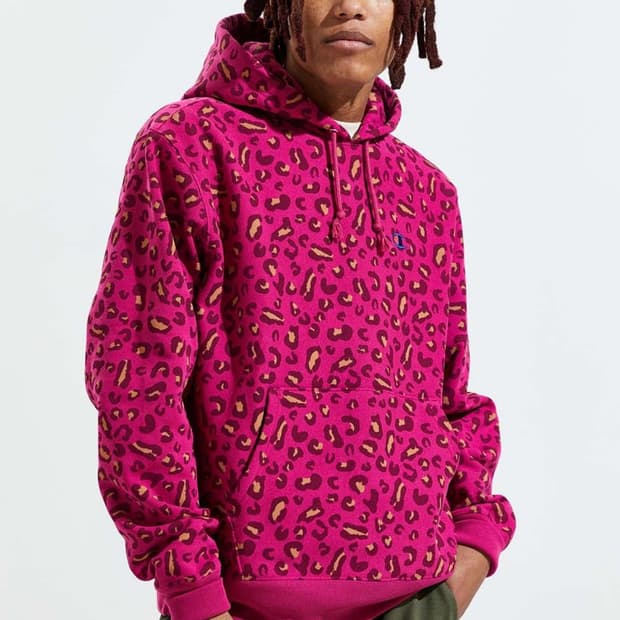 챔피온 리버스위브 레오퍼드 코튼 후드티/ 여성 후드티/ 남성 후드티  