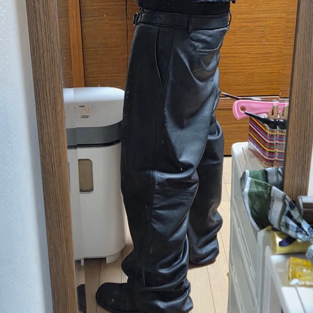 34) 슈프림 램스킨 레더팬츠