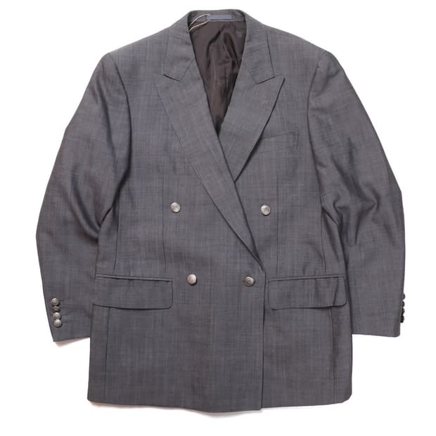 Burberry Gold Button Double Blazer