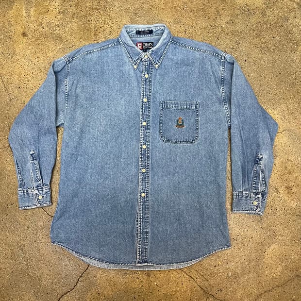 미국 빈티지 CHAPS 챕스 데님 셔츠 남방 긴팔