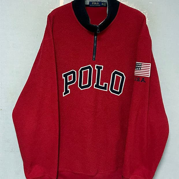 POLO 폴로 남자 후리스 맨투맨 USA 성조기 115-120