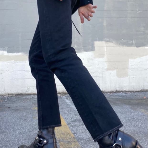 YSL harness boots 43