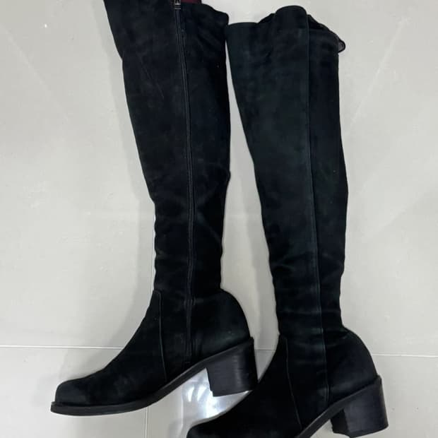 스웨이드 블랙 부츠 245mm