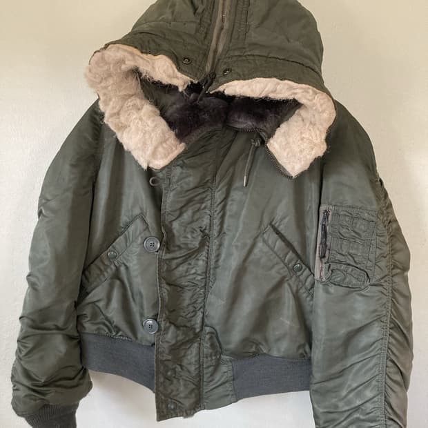 80s 알파 인더스트리 N-2B 플라이트 자켓