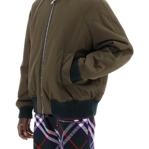 버버리 카키 리버서블 보머 자켓 M