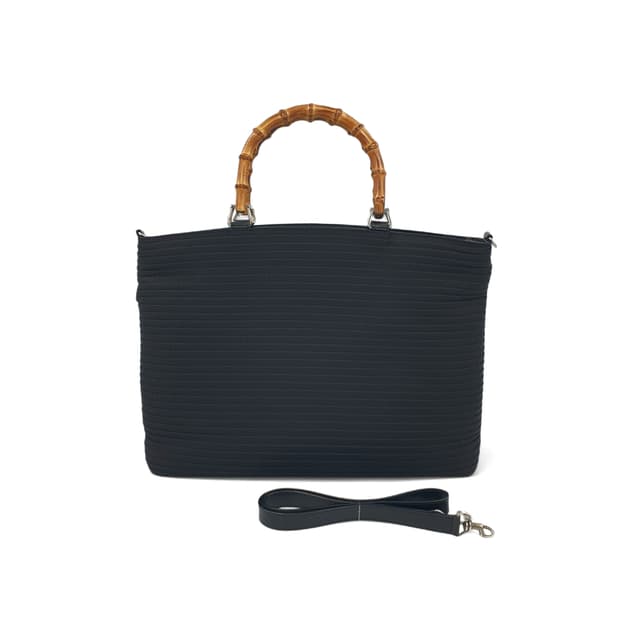 구찌 뱀부 블랙 퀄팅 캔버스 투웨이 토트백 숄더백