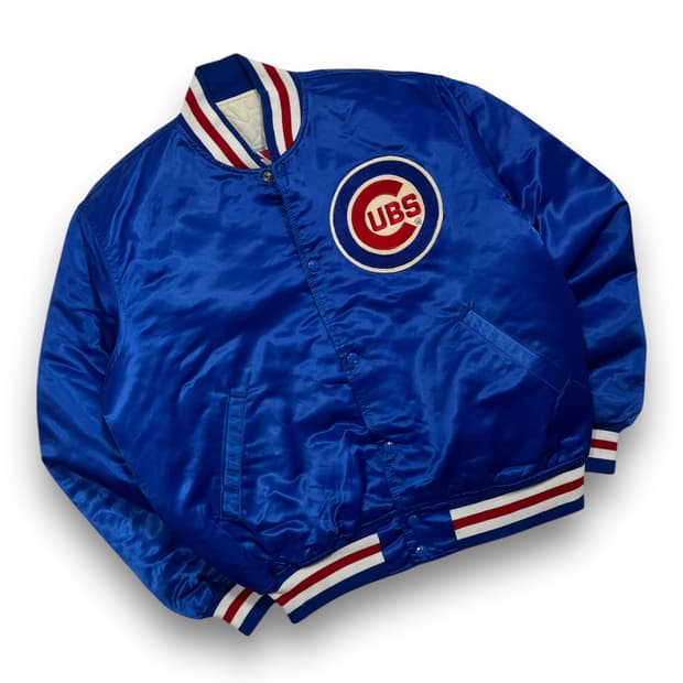 스타터 90s 시카고 컵스 올드스쿨 블루 스타디움 자켓