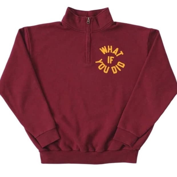 컬렉트 피시스 반집업 버건디 L