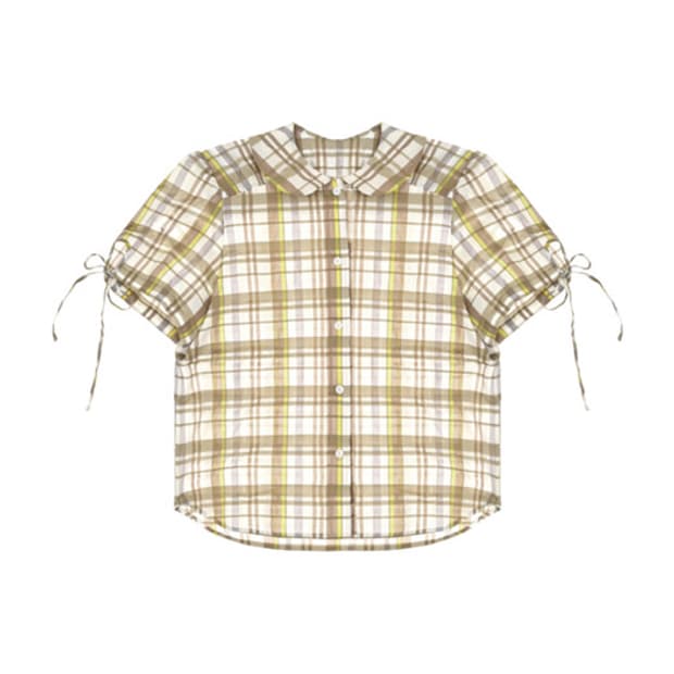 COSMOSS puff peter pan collar shirt