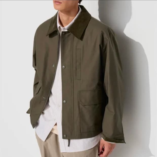 유니클로 퍼프테크 유틸리티 자켓 L 바버맛