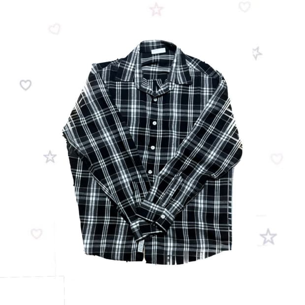 오버핏 체크셔츠