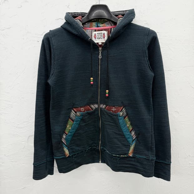 power to the people 에스닉 후드집업