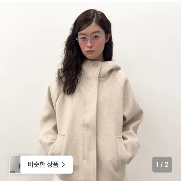 (새상품)타입서비스 후드 하프코트