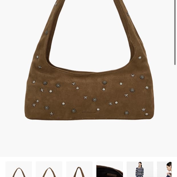 마지셔우드 HALTER HOBO_cappuccino studded sue