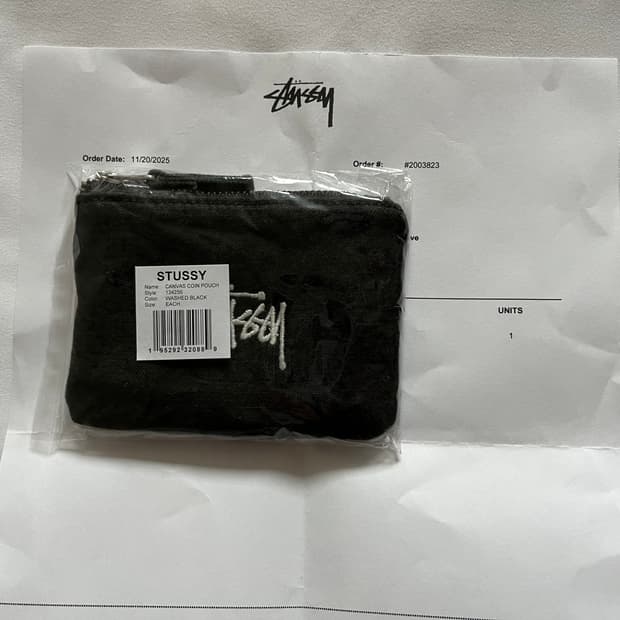 [새상품] 스투시 동전지갑 파우치 블랙