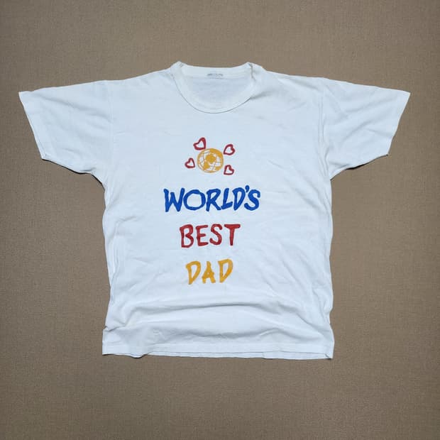 90s~00s WORLD'S BEST DAD 핸드페인팅 티셔츠116