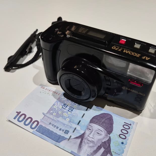 작례O 빈티지 근본 삼성 af zoom 770 쿼츠데이트 필름카메라 필카