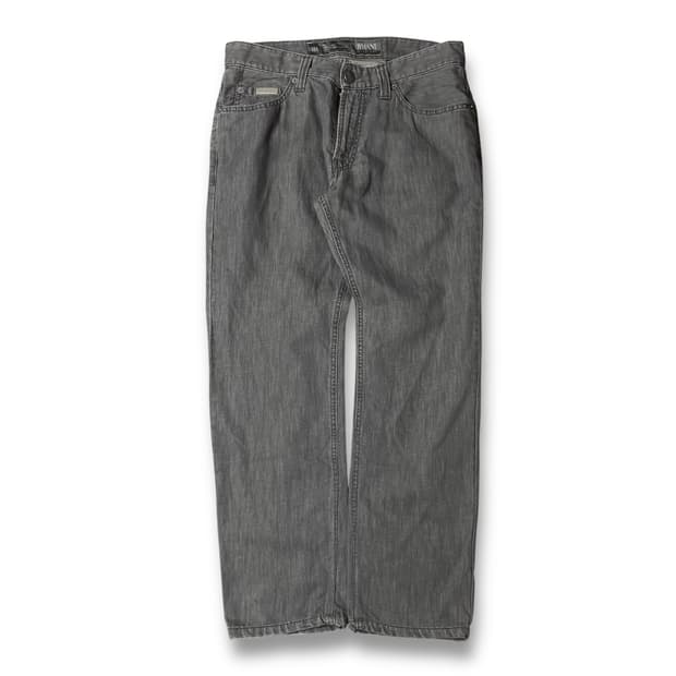 (32) 아르마니 꼴레지오니 그레이 데님 슬림핏 코튼 팬츠