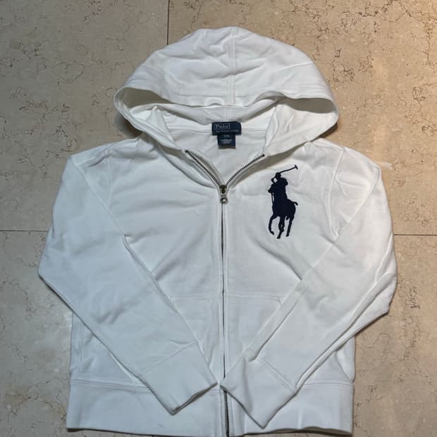폴로 랄프로렌 빅포니 화이트 후드집업🦴