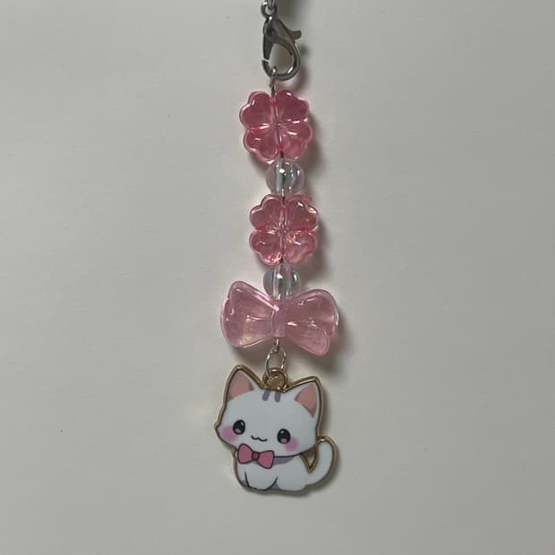 고양이 행운 수제 키링