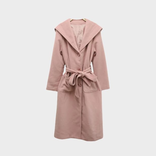 LILY BROWN 딸기우유 브이넥 벨트 코트 60977