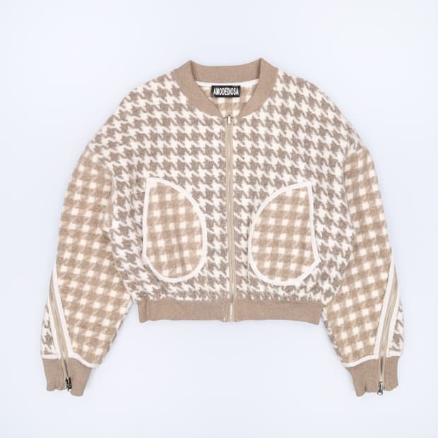 [F] AMODEDIOSA 아모데디오사 여성 크롭 니트 자켓 3979