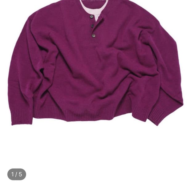 MJD 버건디 니트 M