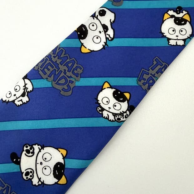 타마&프렌즈 빈티지 넥타이 일본 고전 고양이 캐릭터 SEGA