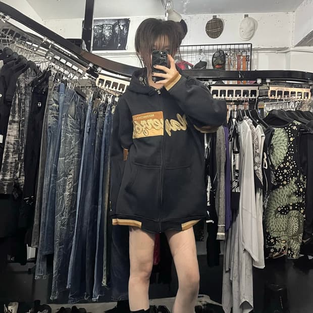 Playerz 69 프린팅 후드집업