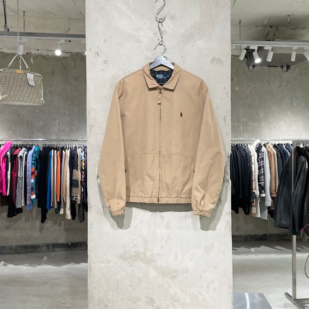 폴로 랄프로렌 라이트 브라운 블랙포니 블루종 자켓