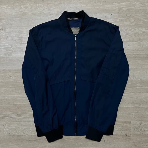 자라 베이직 코튼 블루종 집업자켓 [네이비] M/95
